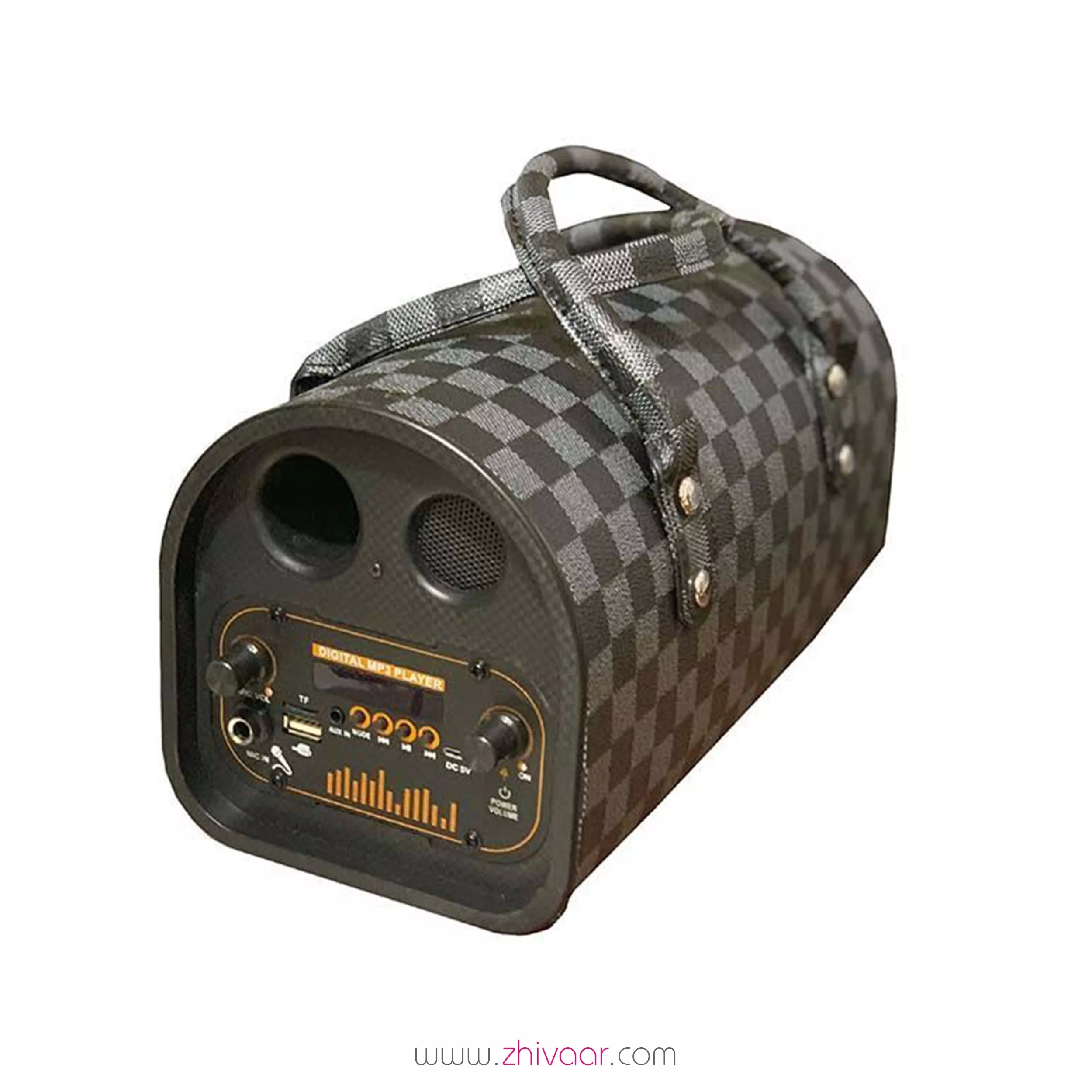 خرید اسپيکر کاراعوکه مدل TTD-501 رنگ مشکي طوسي - قیمت اسپيکر کاراعوکه مدل TTD-501